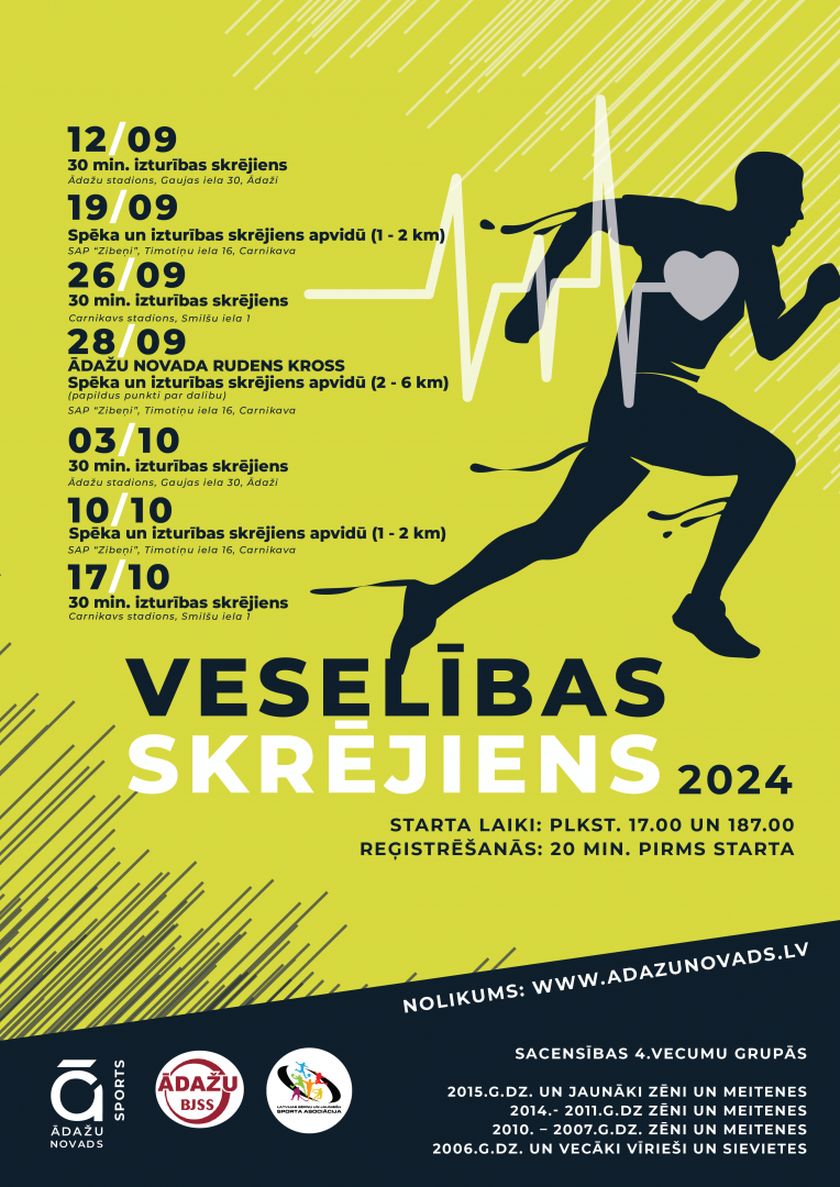 Veselības skrējiens 2024, plakāts